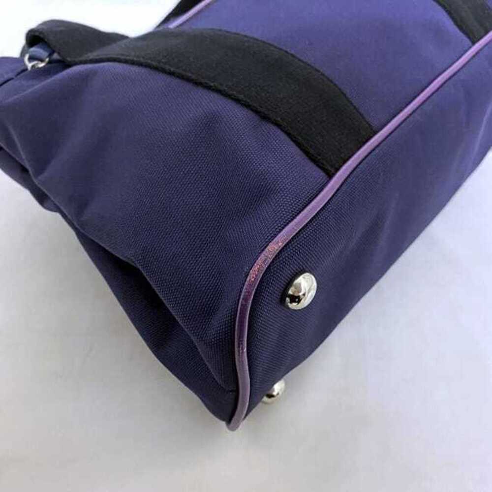 Loewe Bag Logo Anagram Leather Canvas Purple Tote View 5